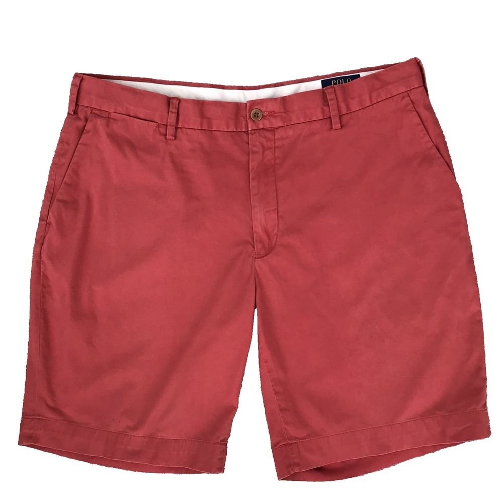 Polo Ralph Lauren Shorts Mens Size 36 Salmon Pink Golf Chino Stretch Classic Fit